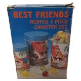 Best Friends Collection, Collection consists of 1 mug, 2 square storage tins, 3-pc set matching storage tins, 1 desktop mailbox, set of salt and pepper shakers.