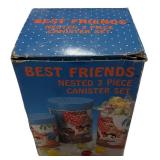 Best Friends Collection, Collection consists of 1 mug, 2 square storage tins, 3-pc set matching storage tins, 1 desktop mailbox, set of salt and pepper shakers.