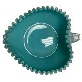 Blue Heart Fluted Rim Candy Dish Home Decor