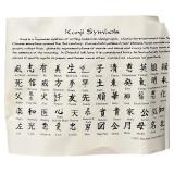 Kanji Symbol Engraved Stones Japanese Chinese Han Hanja Characters Feng Shui Zen Stone Polished Natural Beach Pebble Gift Set with Box