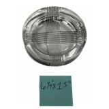 vintage, heavy, round ashtray 6.25" x 1.5"