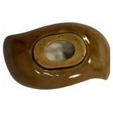 Vintage Brown Leaf Shaped Ashtray 6.5