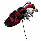 GOLF BAG with Clubs - Red Bag