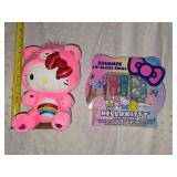 hello kitty lip gloss set and stuffy