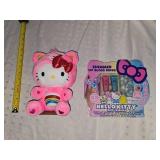 hello kitty lip gloss set and stuffy