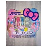 hello kitty lip gloss set and stuffy