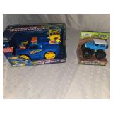 toy car and monster truck