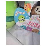 squishmallow, stuffy and party game