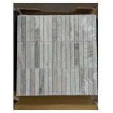 Ravello Mini Stack 12 in. x 12 in. Polished Marble Mesh-Mounted Mosaic Floor and Wall Tile (10 sq. ft.)