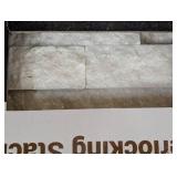 Arctic White Ledger Panel 6 in. x 24 in. Splitface Marble Wall Tile (85 sq. ft.)