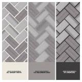 Bergamo Herringbone 12 in. x 12 in. x 10 mm Polished Marble Mesh-Mounted Mosaic Tile (56.4 sq. ft.)