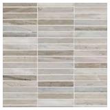 Ravello Mini Stack 12 in. x 12 in. Polished Marble Mesh-Mounted Mosaic Floor and Wall Tile (10 sq. ft.)