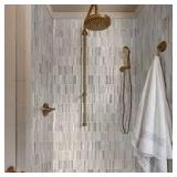 Ravello Mini Stack 12 in. x 12 in. Polished Marble Mesh-Mounted Mosaic Floor and Wall Tile (10 sq. ft.)