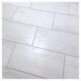 Alexandra White 12 in. x 24 in. Matte Porcelain Marble Look Floor and Wall Tile (48 sq. ft.)