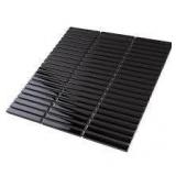 Porcetile Glossy Black 11.2 in. x 11.91 in. Stacked Porcelain Mosaic Wall and Floor Tile (9.3 sq. ft.)