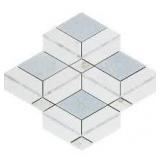 Benes Blue Celeste 10.02 in. x 10.02 in. Polished Marble and Pearl Wall Mosaic Tile (27.6 Sq. Ft.)