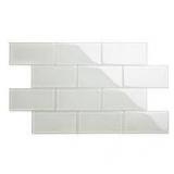 Light Gray 3 in. x 6 in. x 8 mm Glass Subway Tile (20 sq. ft.)