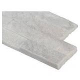 Arctic White Ledger Panel 6 in. x 24 in. Splitface Marble Wall Tile (85 sq. ft.)