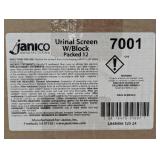 12 pack - Janico, ScentBon White Urinal Screen w/Block - Cherry