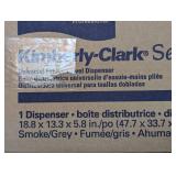 Kimberly Clark Professional Universal Folded Paper Towel Dispenser for Kleenex and Scott Brand Multifold and C-fold, 13.3” x, 5.9” x 18.9”, Smoke (Black)