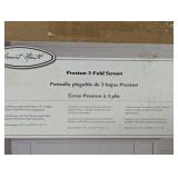 Preston Vintage Iron Steel 3-Panel Fireplace Screen