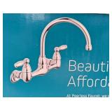 Choice 2-Handle Wall Mount Kitchen Faucet in Chrome