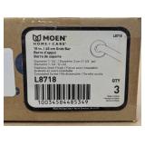 3 Pack - Moen L8718 Home Care Grab Bar, Stainless, 18-Inch (qty 3)