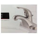 Foundations 4 in. Centerset Single-Handle Bathroom Faucet in Brushed Nickel