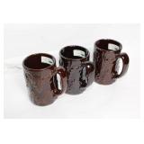 Set of 3 Rockingham Illinois Mugs Circa 1890
