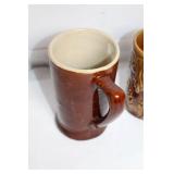 Set of 3 Vintage Stoneware Mugs