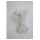 Fenton French Opalescent 8" Spiral Optic Vase