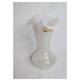 Fenton French Opalescent 8" Spiral Optic Vase