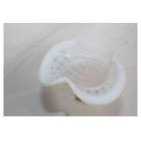 Fenton French Opalescent 8" Spiral Optic Vase