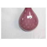 Vintage Murano Italy 16-Inch Art Glass Vase in Mauve