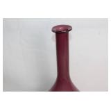 Vintage Murano Italy 16-Inch Art Glass Vase in Mauve