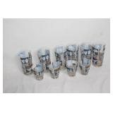 Set of 12 Vintage Westmoreland Glass Tumblers with Grecian Design