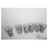 Set of 12 Vintage Westmoreland Glass Tumblers with Grecian Design