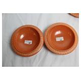 Set of 8 Red Wing Hearthstone and Hand-Painted Plates