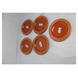 Set of 8 Red Wing Hearthstone and Hand-Painted Plates