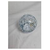 Vintage 1955 Fenton Blue Coin Dot Optic Pitcher