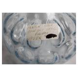 Vintage 1955 Fenton Blue Coin Dot Optic Pitcher