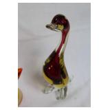 Pair of Murano Glass Duck Figurines - Vintage Collection