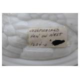 Westmoreland Glass White Milk Glass Hen on Nest Dish