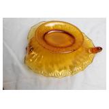 Vintage Fenton 3-Piece Console Set in Amber Glass