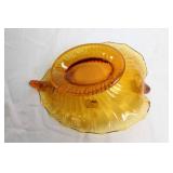 Vintage Fenton 3-Piece Console Set in Amber Glass