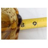 Vintage Fenton 3-Piece Console Set in Amber Glass