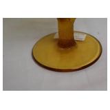 Vintage Fenton 3-Piece Console Set in Amber Glass