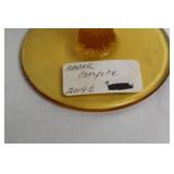 Vintage Fenton 3-Piece Console Set in Amber Glass