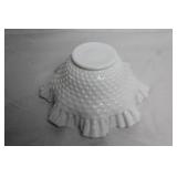 Set of Fenton Milk Glass Hobnail Vases and Bowls