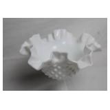 Set of Fenton Milk Glass Hobnail Vases and Bowls